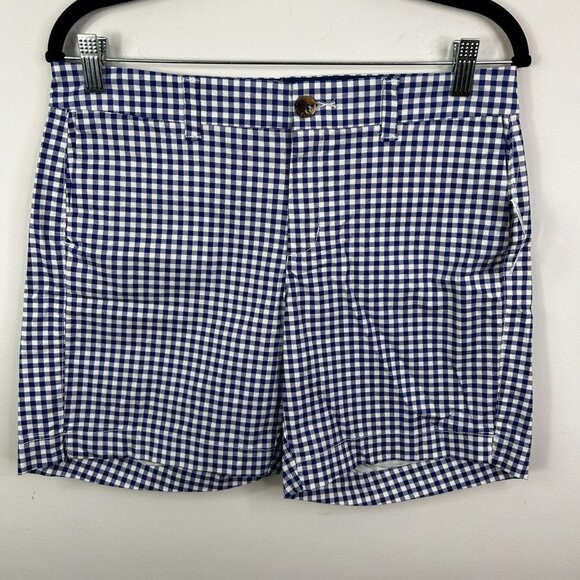 NWT womens blue and white gingham‎ everyday shorts size 6 - Picture 2 of 5